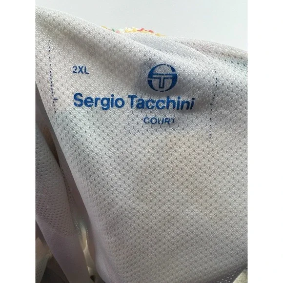 Sergio Tacchini Court Shorts XXL Lined Pastels Geometric Print Gym Athleisure - Picture 5 of 6